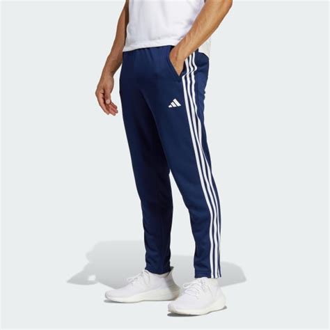 adidas essentials 3-stripes broek blauw heren|Adidas broek.